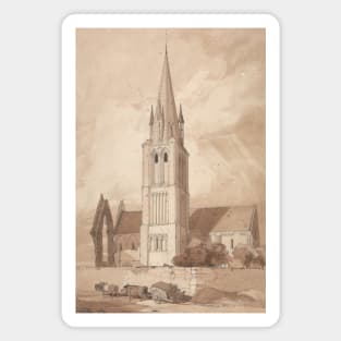 Douvres Church, Normandy by John Sell Cotman Magnet